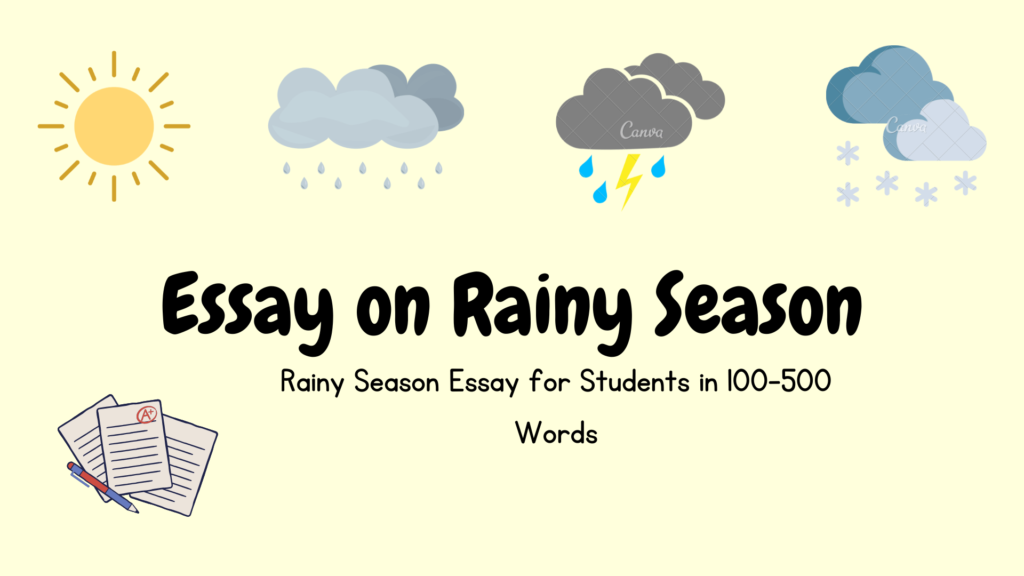 rainy season essay in english for class 2