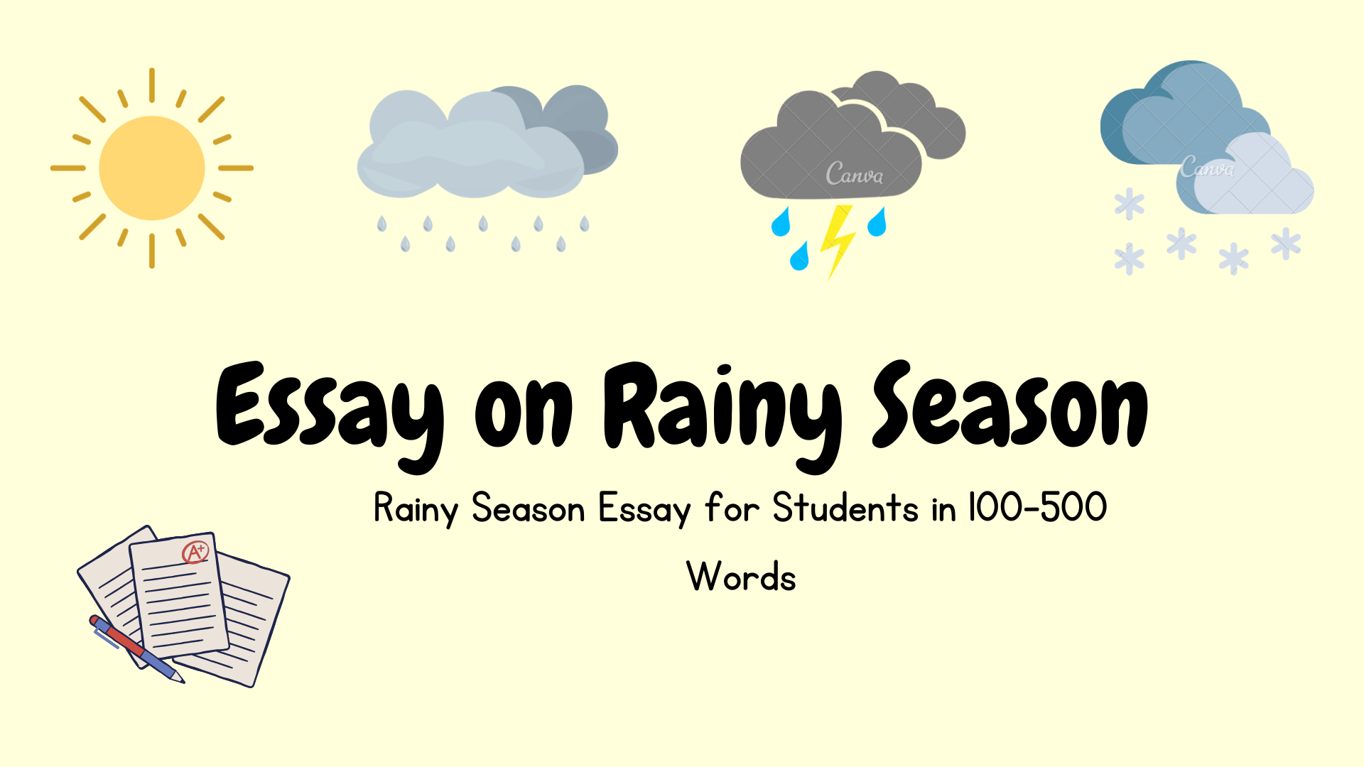 rainy season essay 500 words