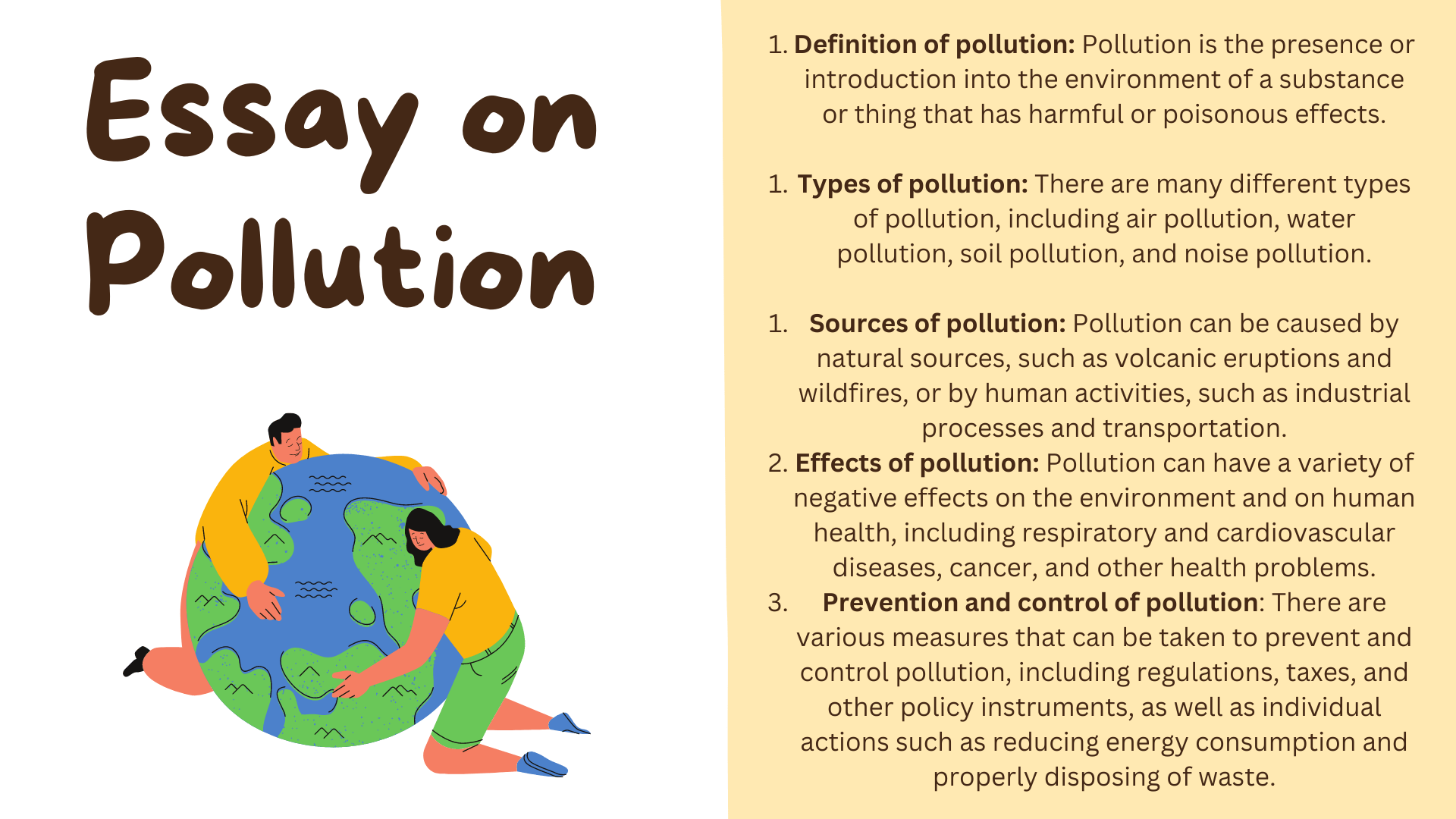 essay on pollution for 5th class